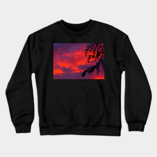 Neon Sunset Clouds Crewneck Sweatshirt